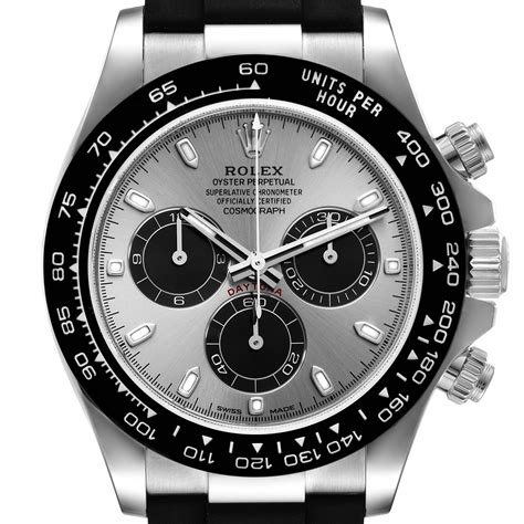 rolex daytona grey dial white gold|rolex daytona white gold price.